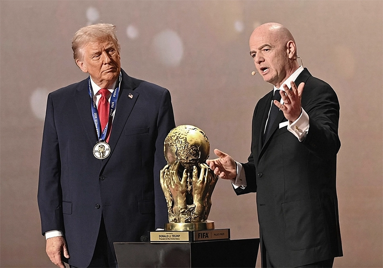Gianni Infantino y Donald Trump