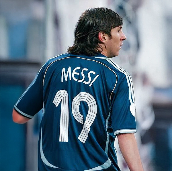 Messi en sus inicios en la Selección Argentina